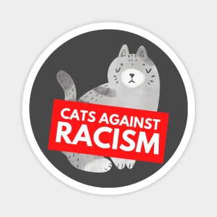 Cats Against Racism (Charcoal) Magnet